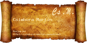 Csimbora Martin névjegykártya