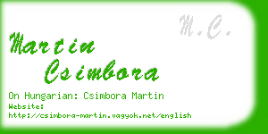 martin csimbora business card